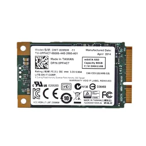 Dell PFHC7 80GB 6Gb/s SATA Solid State Drive