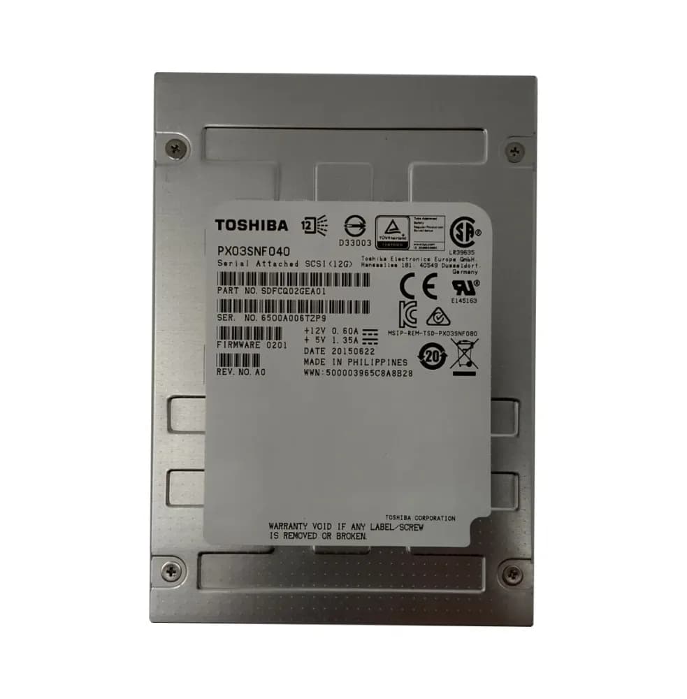 Toshiba PX03SNF040 400GB 12Gb/s SAS Solid State Drive