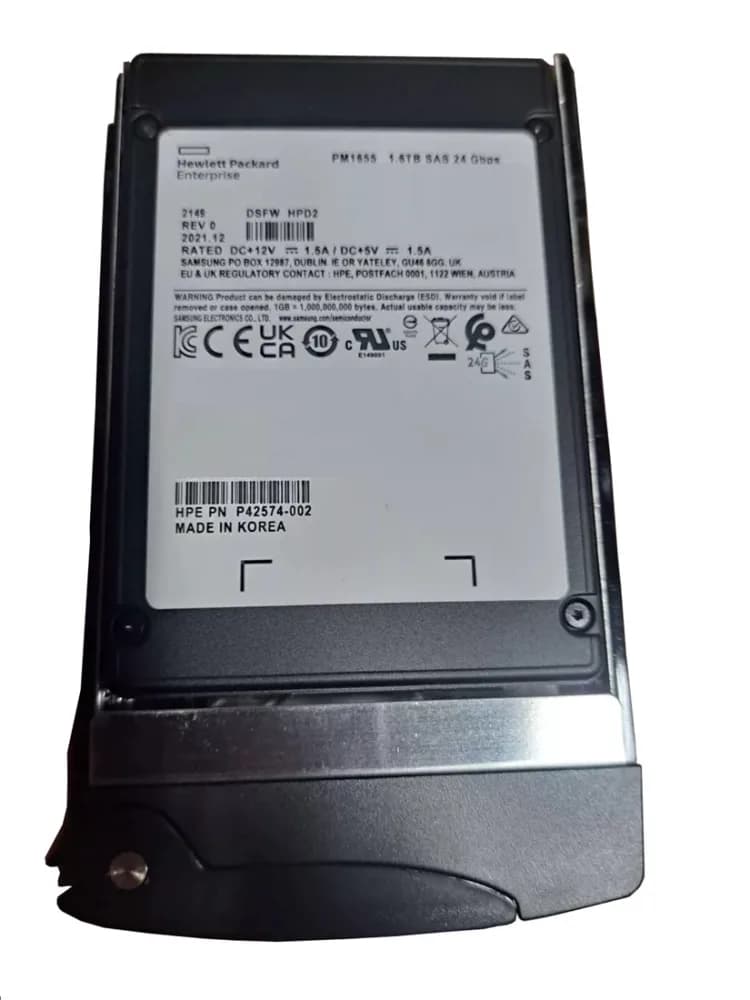 HPE R9H03A 1.6TB 24Gb/s SAS Solid State Drive