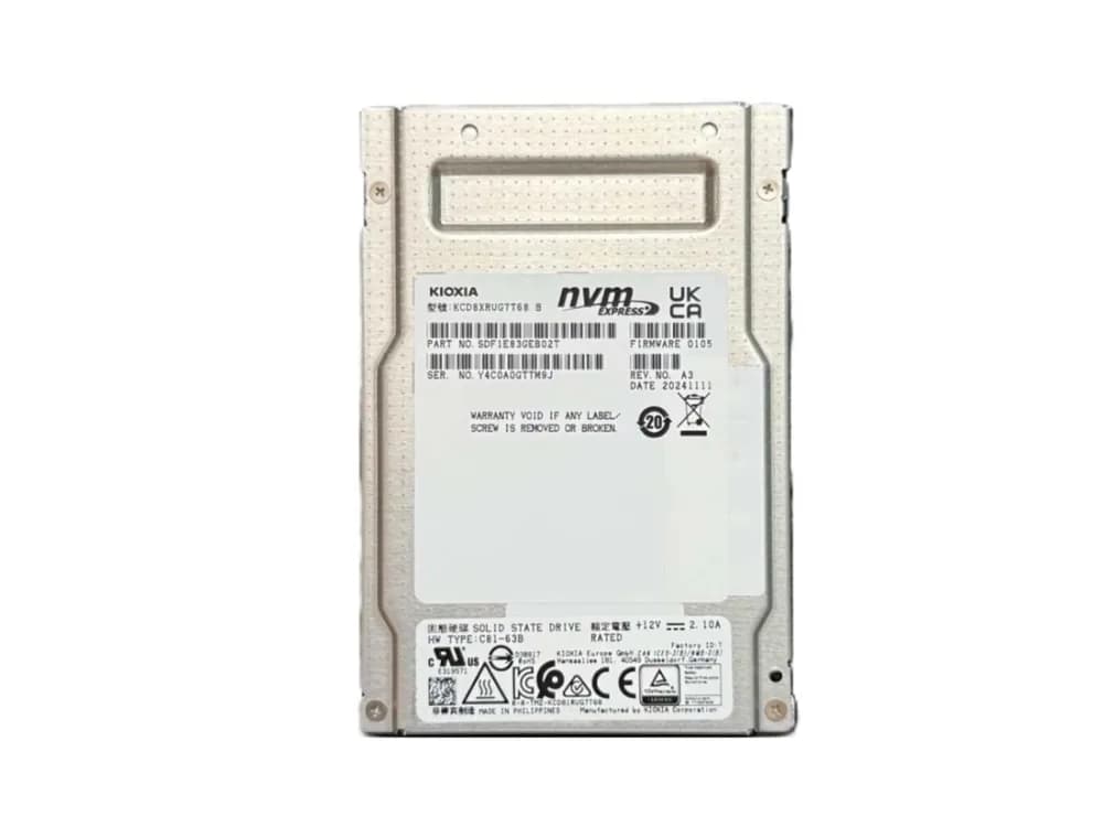 Kioxia SDF1E83GEB02T 7.68TB PCI Express NVMe 4.0 x4 Solid State Drive