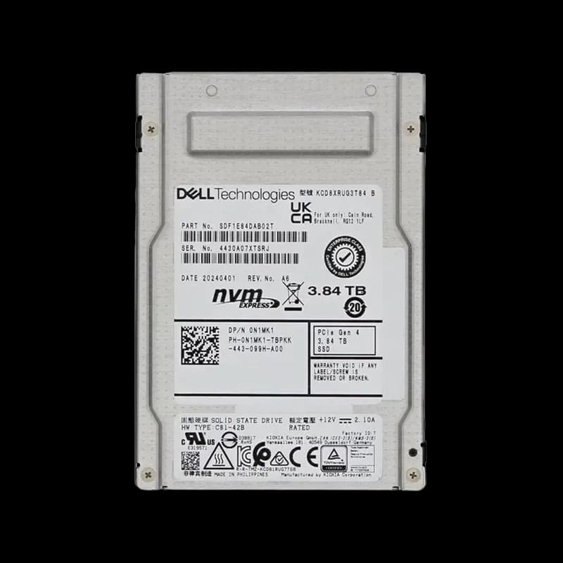 Kioxia SDF1E84DAB02T 3.84TB PCI Express NVMe 4.0 x4 Solid State Drive