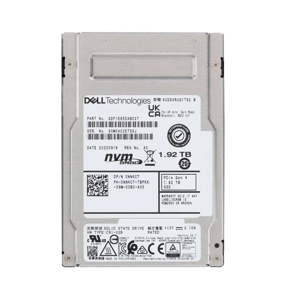 Kioxia SDF1E85DAB02T 1.92TB PCI Express NVMe 4.0 x4 Solid State Drive