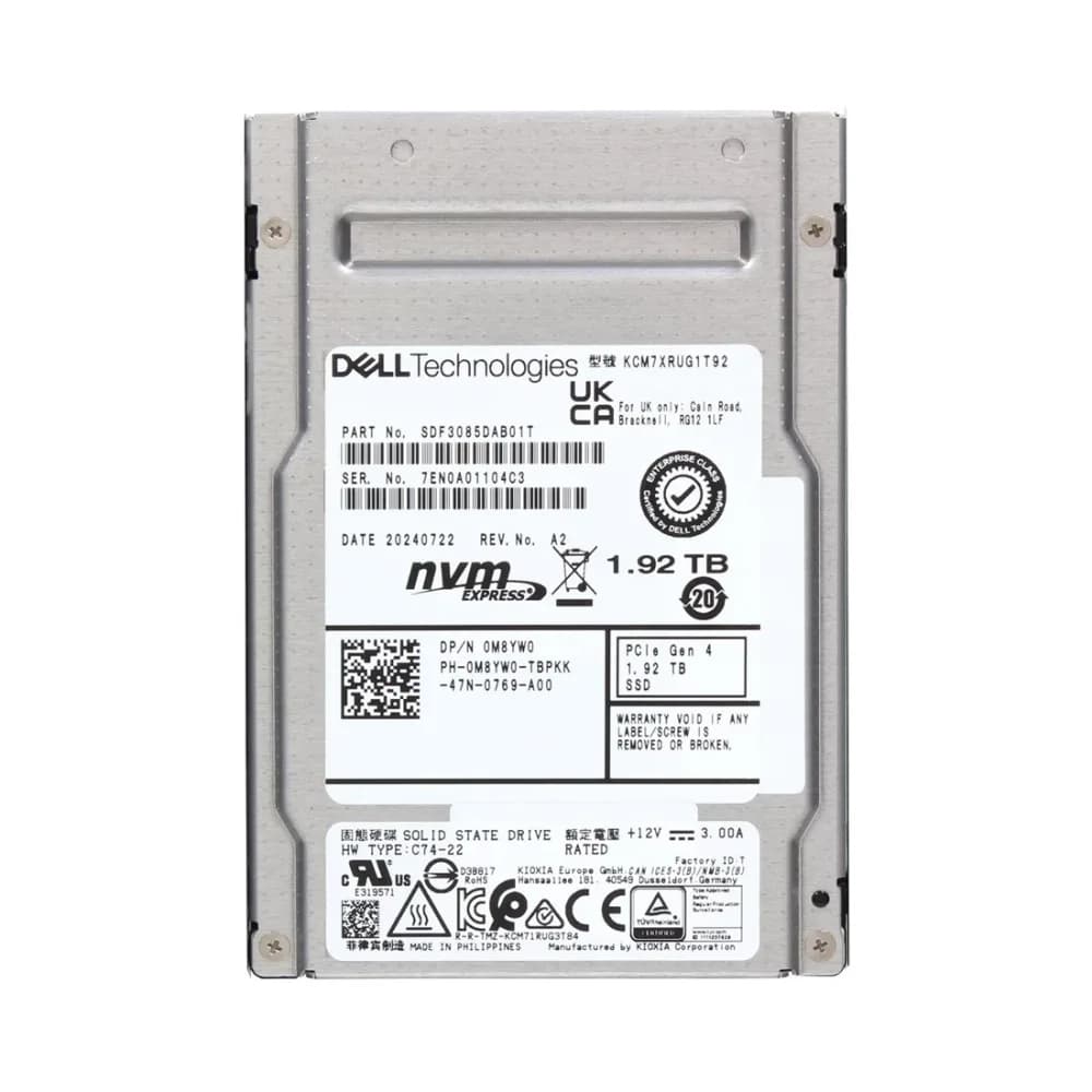 Kioxia SDF3085DAB01T 1.92TB PCI Express NVMe 4.0 x4 Solid State Drive