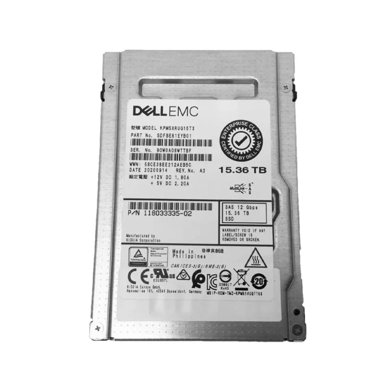 Kioxia SDFBE81EYB01 15.36TB 12Gb/s SAS Solid State Drive