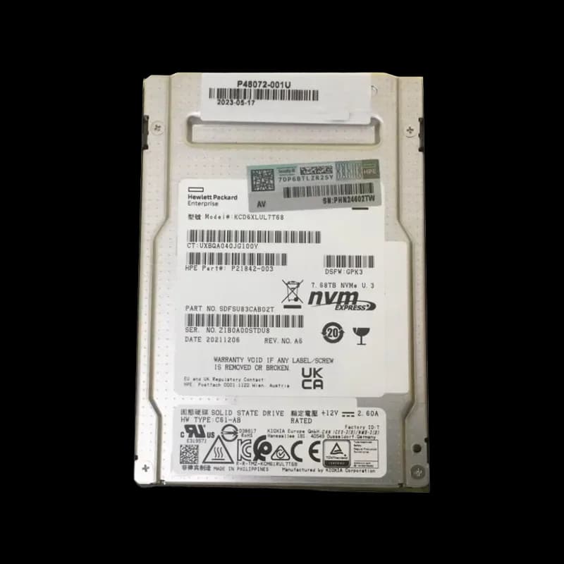 Kioxia SDFSU83CAB02T 7.68TB PCI Express NVMe 4.0 Solid State Drive