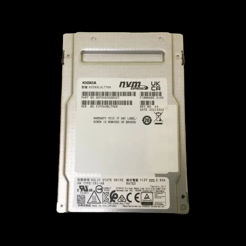 Toshiba SDFSU83GEB02T 7.68TB PCI Express NVMe 4.0 Solid State Drive