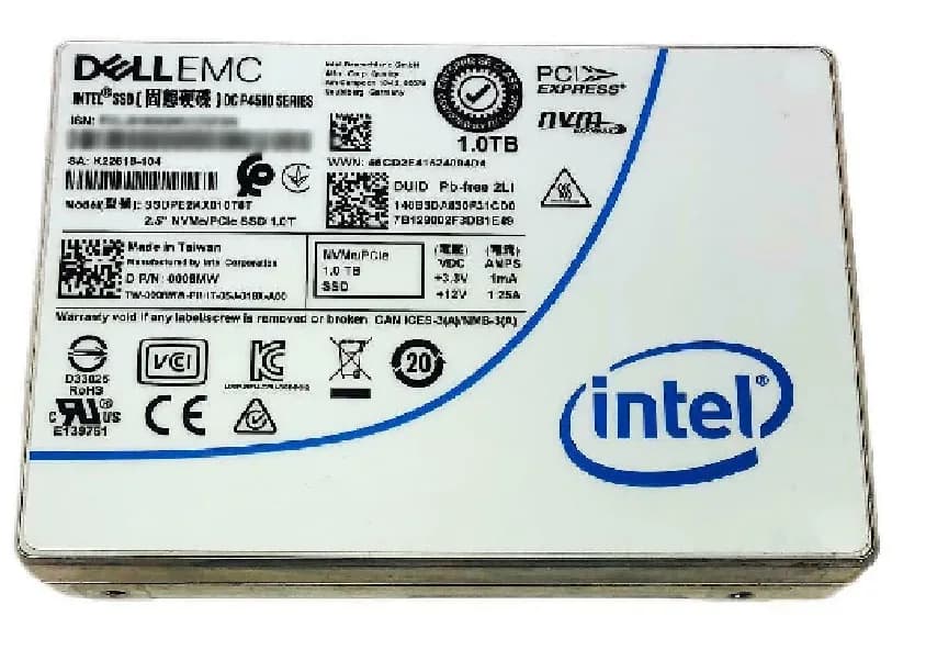 Intel SSDPE2KX010T8T 1TB PCI Express NVMe 3.1 x4 Solid State Drive