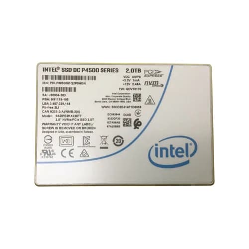 Intel SSDPE2KX020T7 2TB PCI Express NVMe 3.1 x4 Solid State Drive