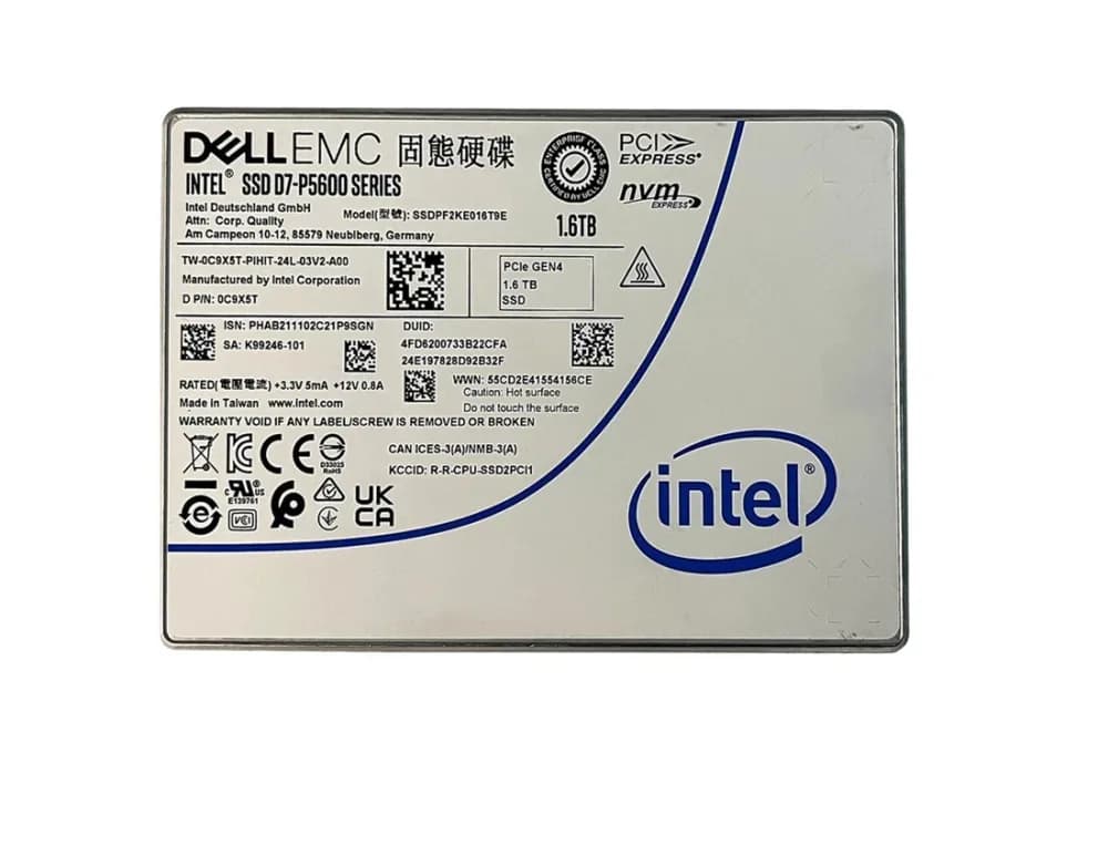 Intel SSDPF2KE016T9E 1.6TB PCI Express NVMe 4.0 x4 Solid State Drive