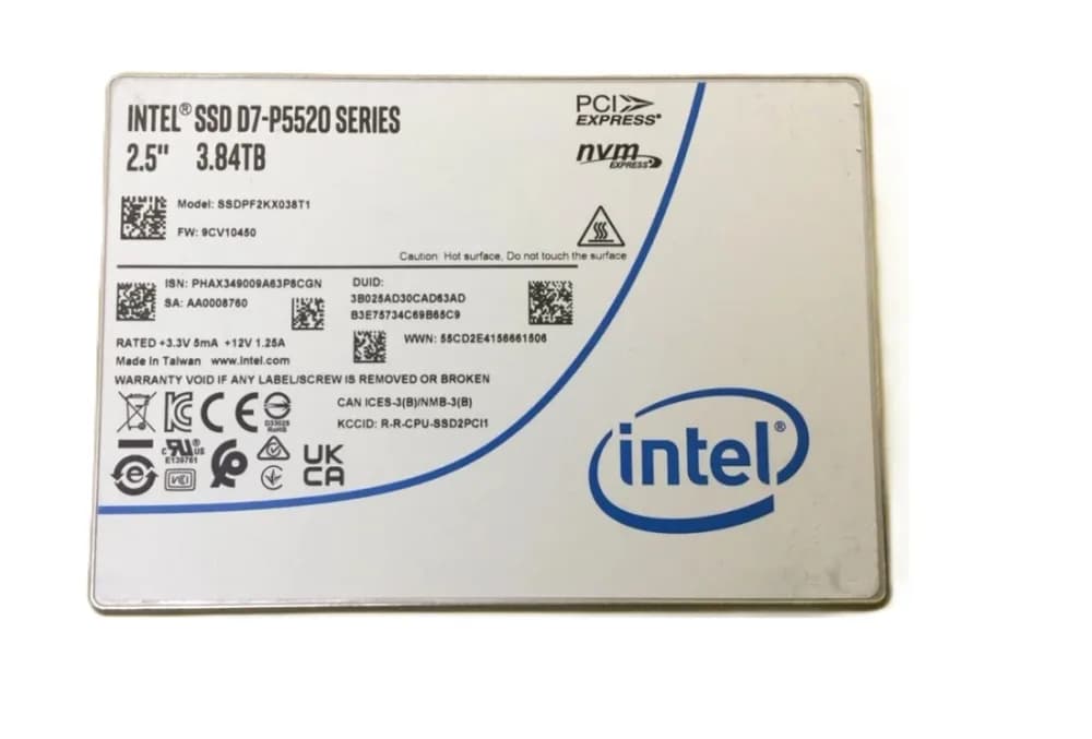 Intel SSDPF2KX038T1 3.84TB PCI Express NVMe 4.0 x4 Solid State Drive