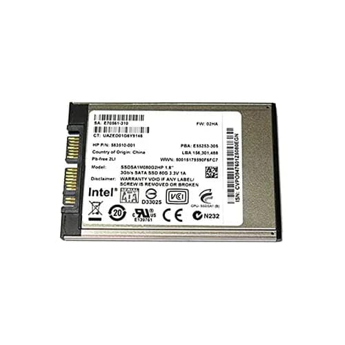 Intel SSDSA1M080G2HP 80GB 3Gb/s SATA Solid State Drive
