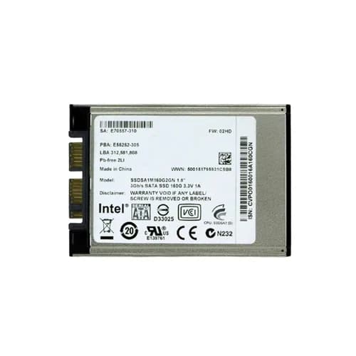 Intel SSDSA1M160G2GN 160GB 3Gb/s SATA Solid State Drive