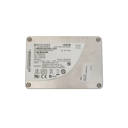 Intel SSDSA2BW160G3H 160GB 3Gb/s SATA Solid State Drive