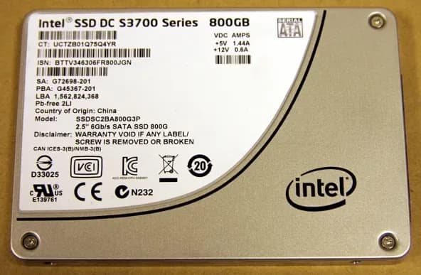 Intel SSDSC2BA800G3P 800GB 6Gb/s SATA Solid State Drive