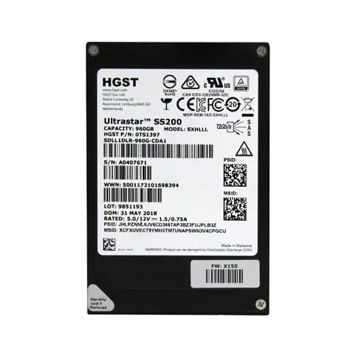 HGST SXHLLL 1.92TB 12Gb/s SAS Solid State Drive