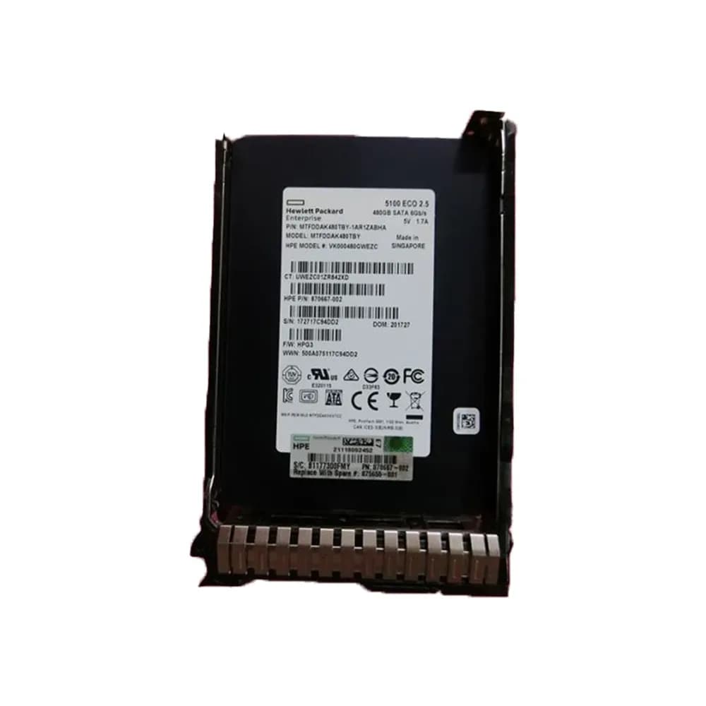 HPE VK000480GWEZC 480GB 6Gb/s SATA Solid State Drive