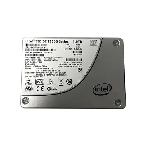 HPE VK1600GECVP 1.6TB 6Gb/s SATA Solid State Drive