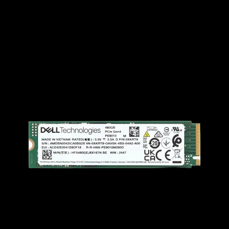 Dell XKRT9 480GB PCI Express NVMe 4.0 x4 Solid State Drive