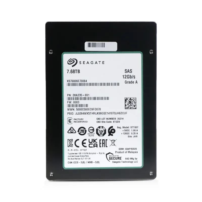 Seagate XS7680SE70084 7.68TB 12Gb/s SAS Solid State Drive