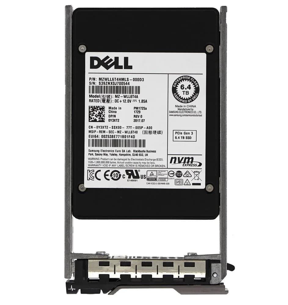 Dell Y3XT2 6.4TB PCI Express NVMe 3.0 x4 Solid State Drive