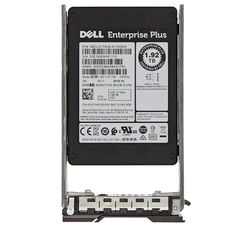 Dell Y4TH9 1.92TB 12Gb/s SAS Solid State Drive