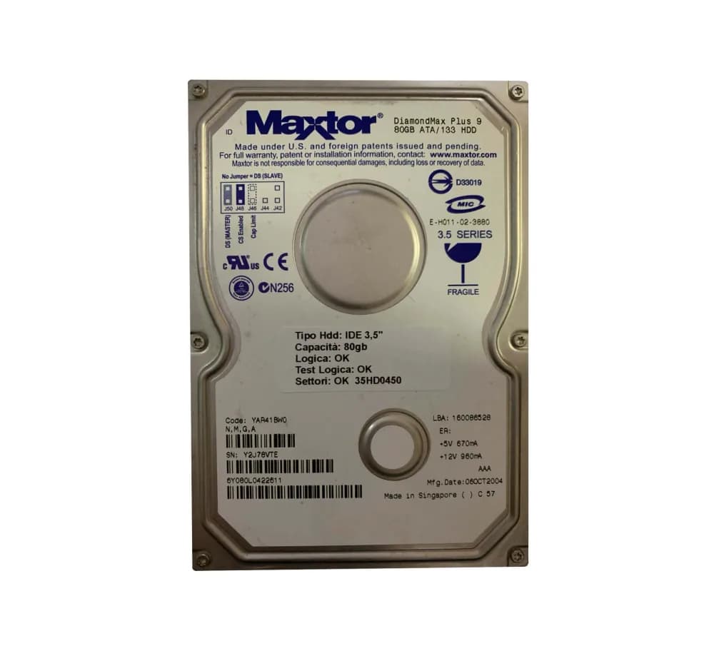 Maxtor 6Y080L0422611 80GB IDE Ultra ATA/133 (ATA-7)