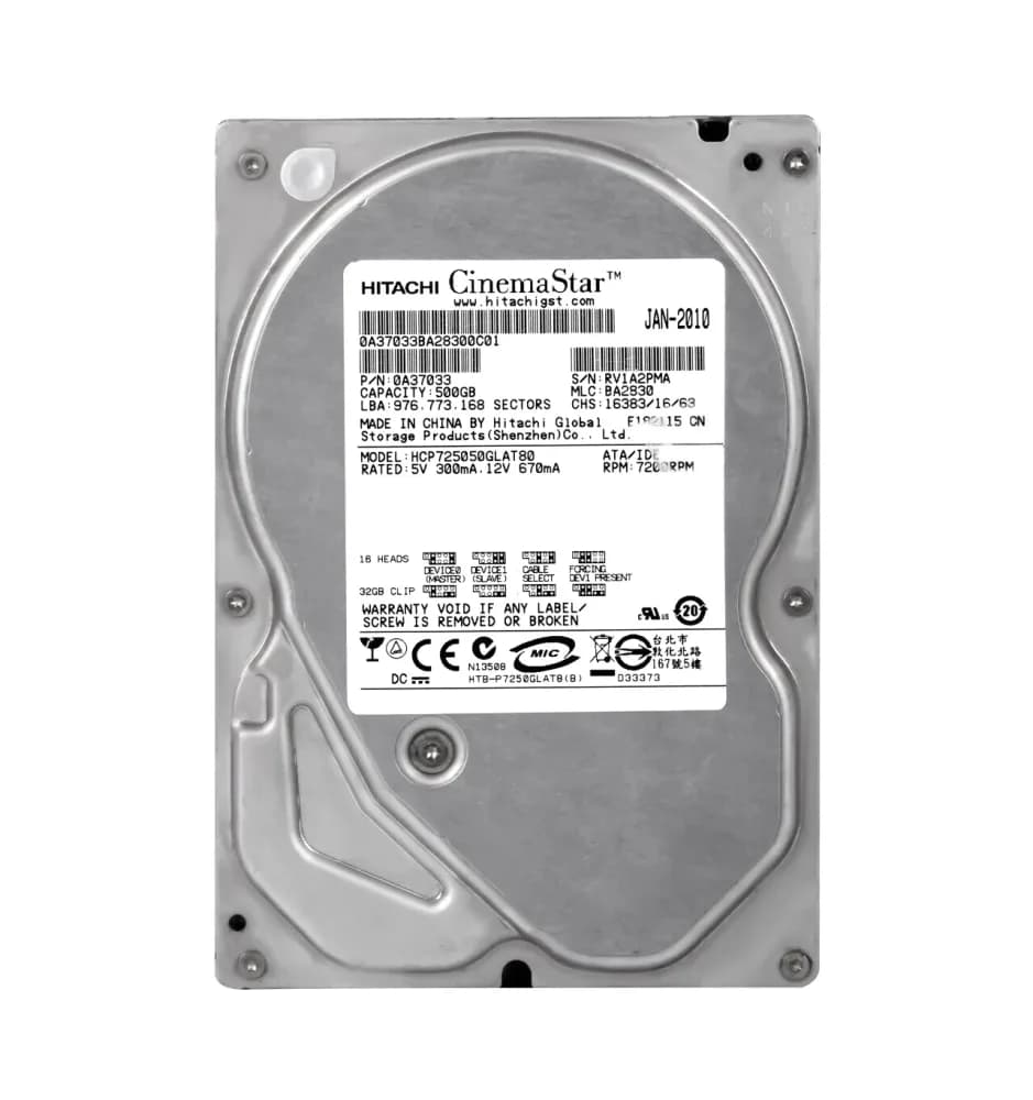 Hitachi HCP725050GLAT80 500GB IDE Ultra ATA/133 (ATA-7)