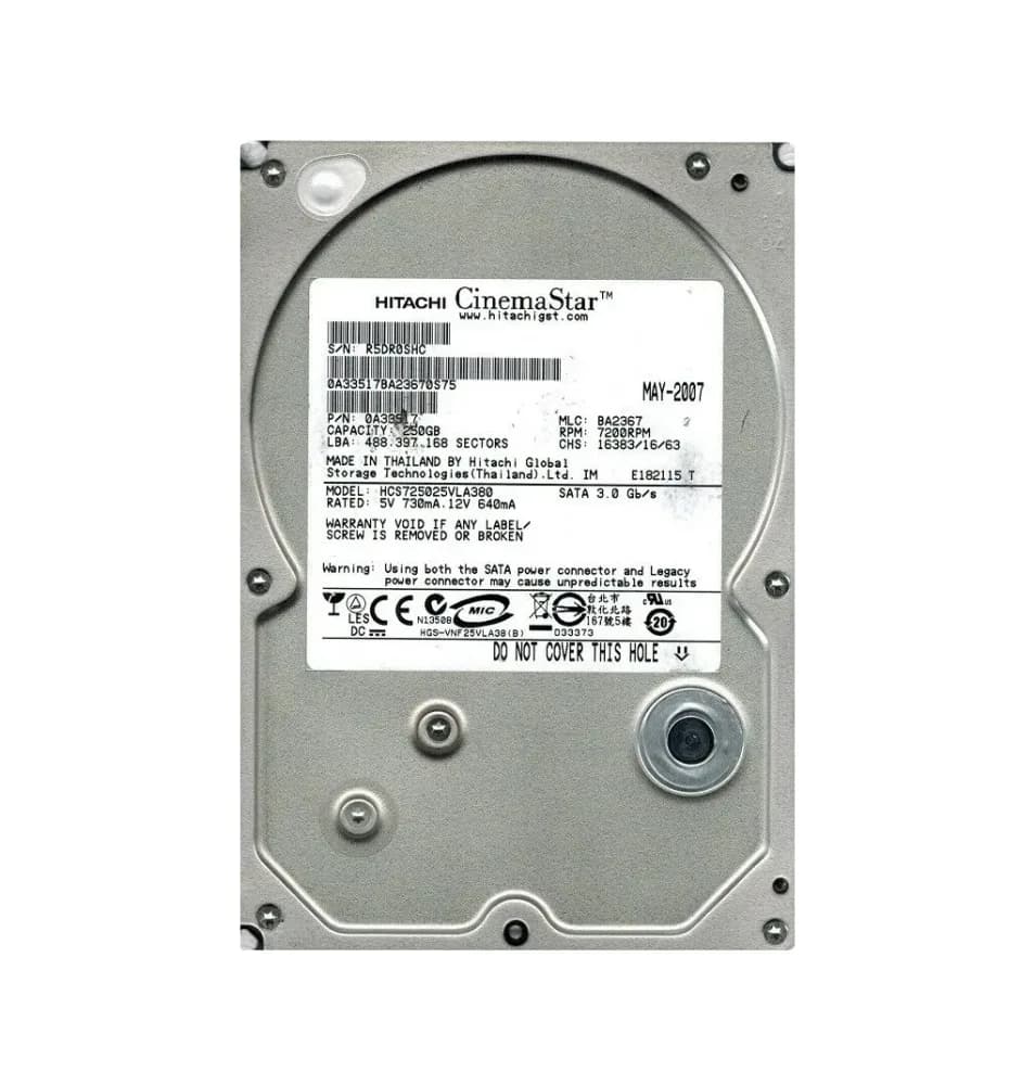Hitachi HCS725025VLA380 250GB 3Gb/s SATA