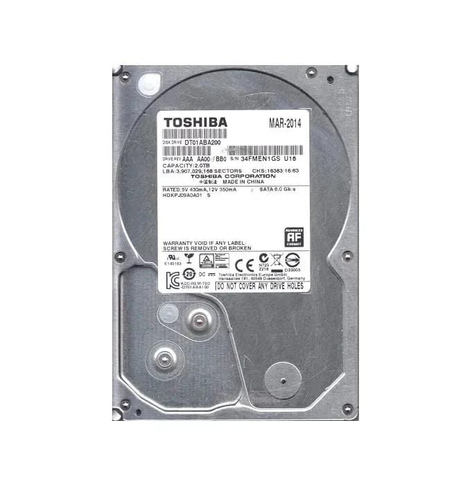 Toshiba HDKPJ09A0A01 2TB 6Gb/s SATA