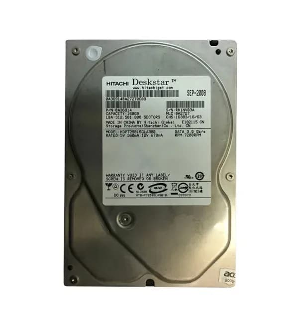 Hitachi HDP725016GLA380 160GB 3Gb/s SATA
