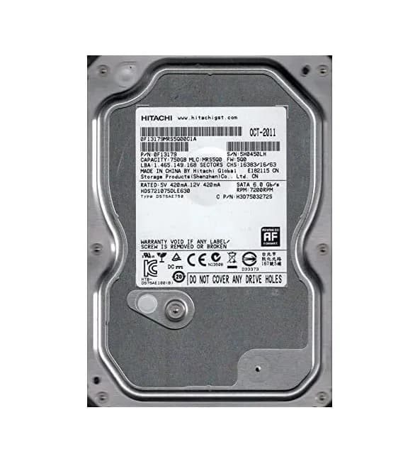 Hitachi HDS721075DLE630 750GB 6Gb/s SATA