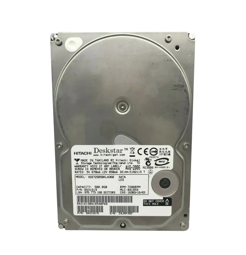 Hitachi HDS725050KLA 500GB 3Gb/s SATA