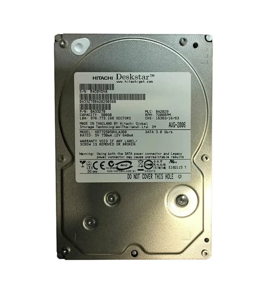 Hitachi HDT725050VLA360 500GB 3Gb/s SATA