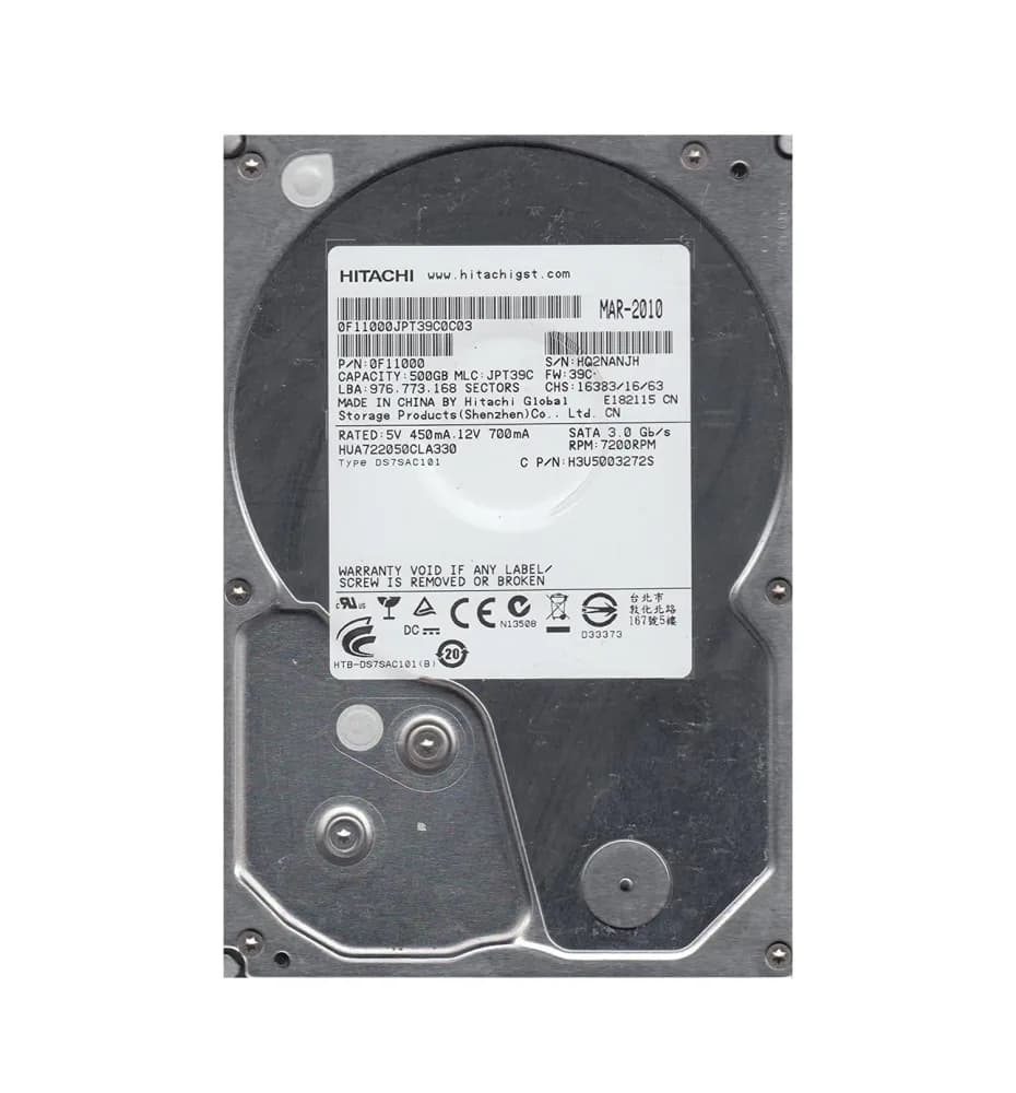 HGST HUA722050CLA330 500GB 3Gb/s SATA