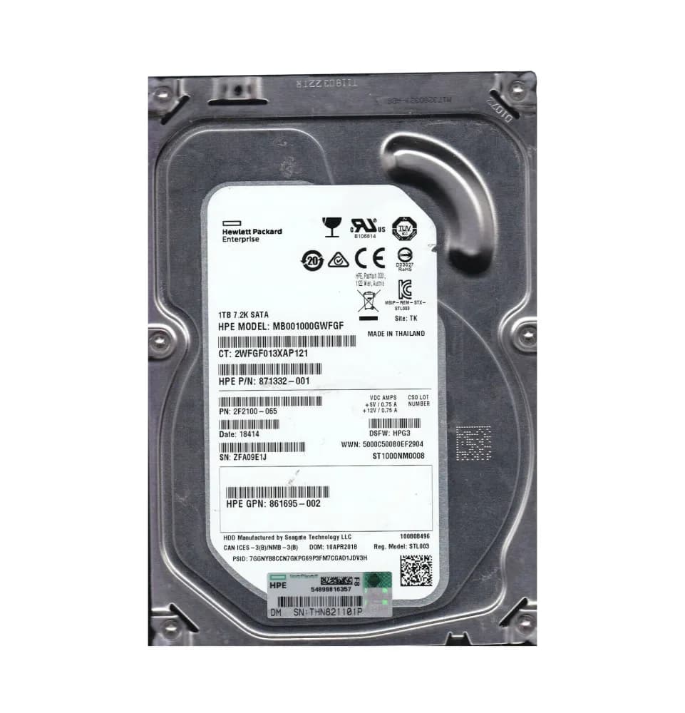 HPE MB001000GWFGF 1TB 6Gb/s SATA