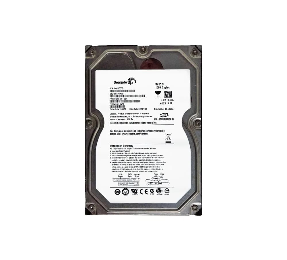 Seagate ST31000340SV 1TB 3Gb/s SATA