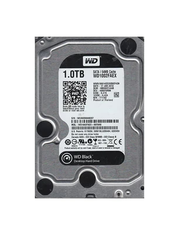 Western Digital WD1002FAEX-00Y9A0 1TB 6Gb/s SATA