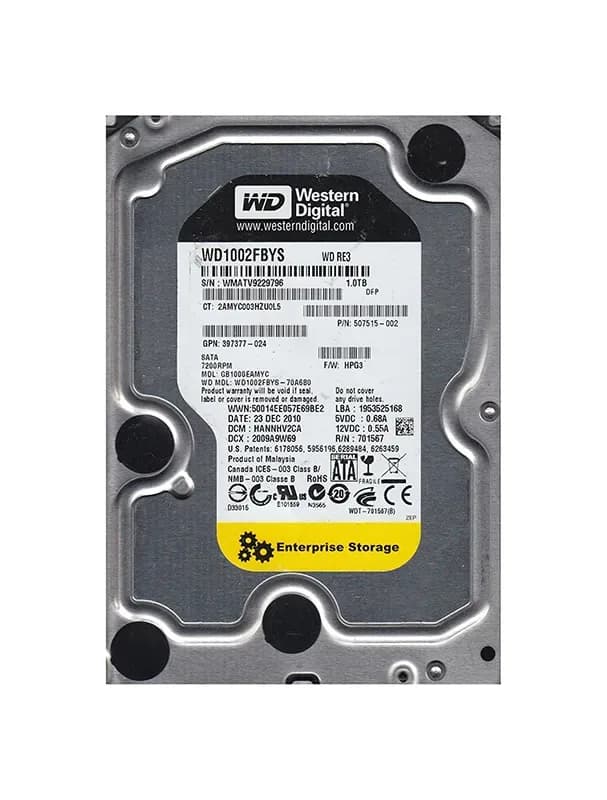 Western Digital WD1002FBYS-70A680 1TB 3Gb/s SATA