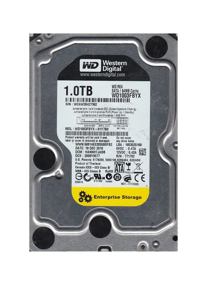 Western Digital WD1003FBYX-01Y7B0 1TB 3Gb/s SATA