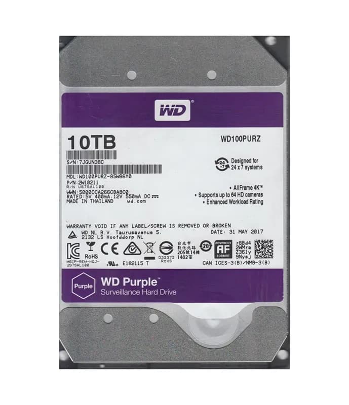 Western Digital WD100PURZ-85W86Y0 10TB 6Gb/s SATA