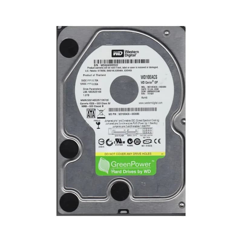 Western Digital WD10EACS-00D6B0 1TB 3Gb/s SATA