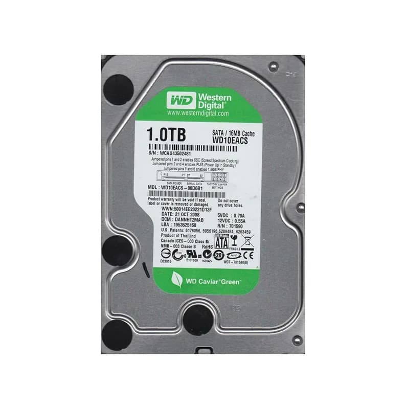 Western Digital WD10EACS-00D6B1 1TB 3Gb/s SATA