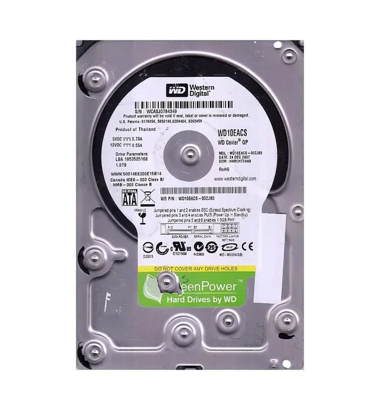 Western Digital WD10EACS-00ZJB0 1TB 3Gb/s SATA