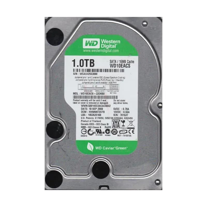 Western Digital WD10EACS-22D6B0 1TB 3Gb/s SATA