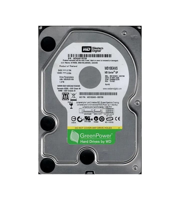 Western Digital WD10EAVS-00D7B0 1TB 3Gb/s SATA