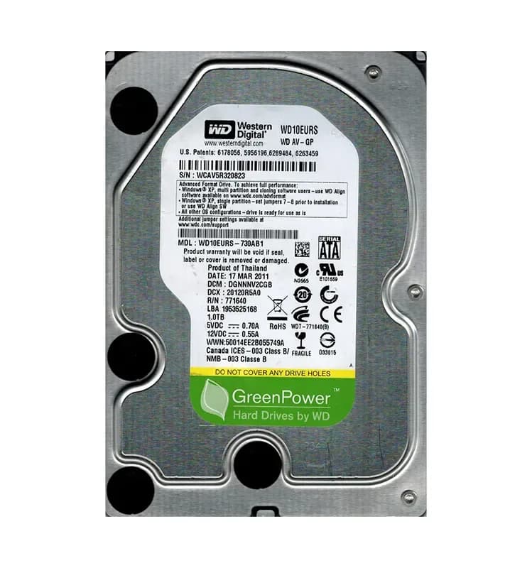 Western Digital WD10EURS-730AB1 1TB 3Gb/s SATA