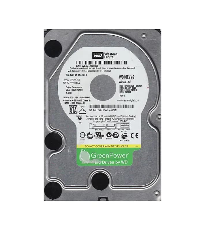 Western Digital WD10EVVS-63E1B1 1TB 3Gb/s SATA