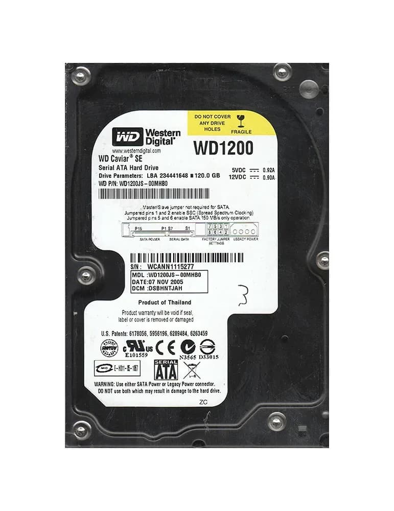 Western Digital WD1200JS-00MHB0 120GB 3Gb/s SATA