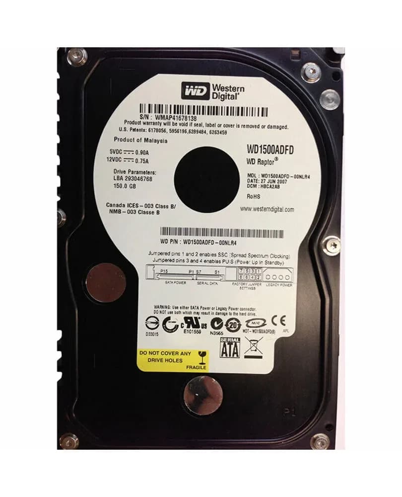 Western Digital WD1500ADFD-00NLR4 150GB 1.5Gb/s SATA