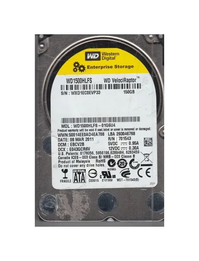 Western Digital WD1500HLFS-01G6U4 150GB 3Gb/s SATA